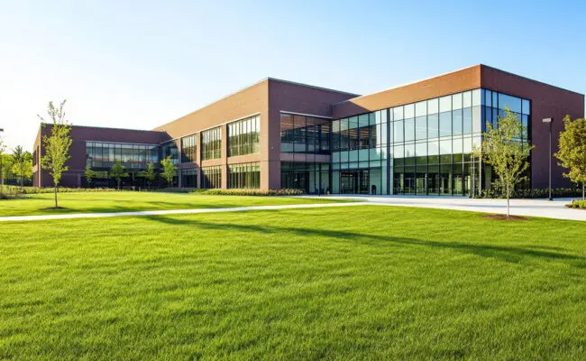lawn at a business park